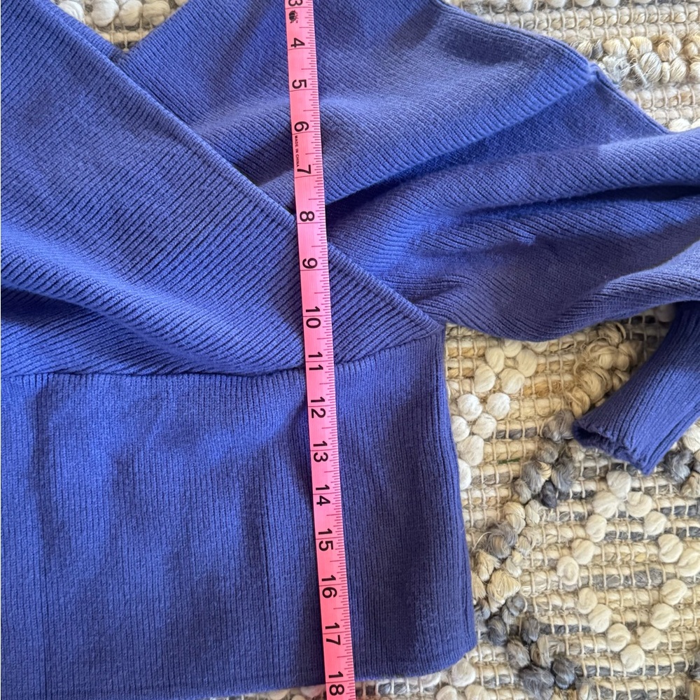 Zenana Off-the-Shoulder Purple Sweater - Picture 4 of 5